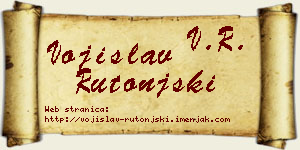 Vojislav Rutonjski vizit kartica